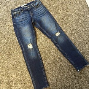 Kan Can Skinny Leg Frayed Hem Medium Waist (not High Waist) Size 5/26